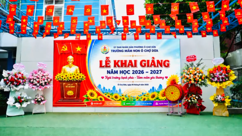 Lễ khai giảng năm học mới tại Trường Mầm non Ô Chợ Dừa
